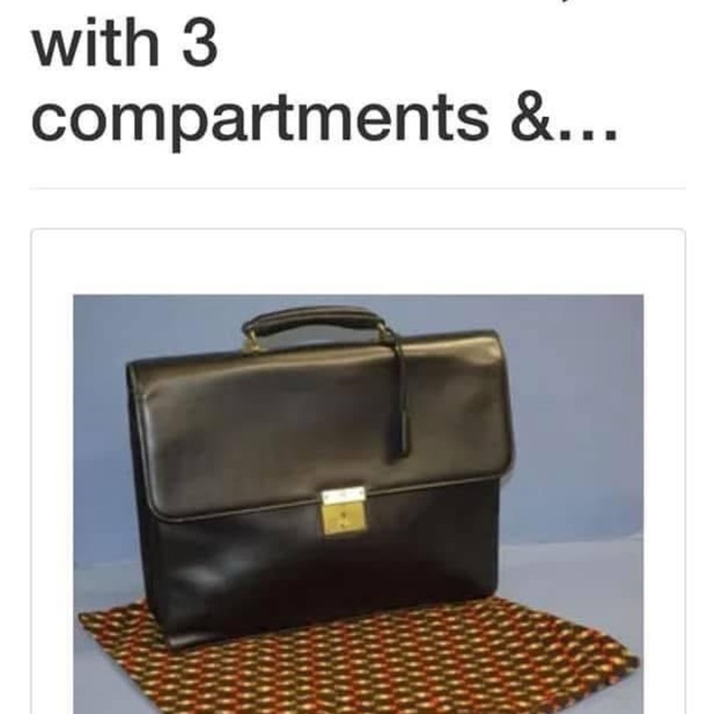 Gucci vintage Black Leather Briefcase